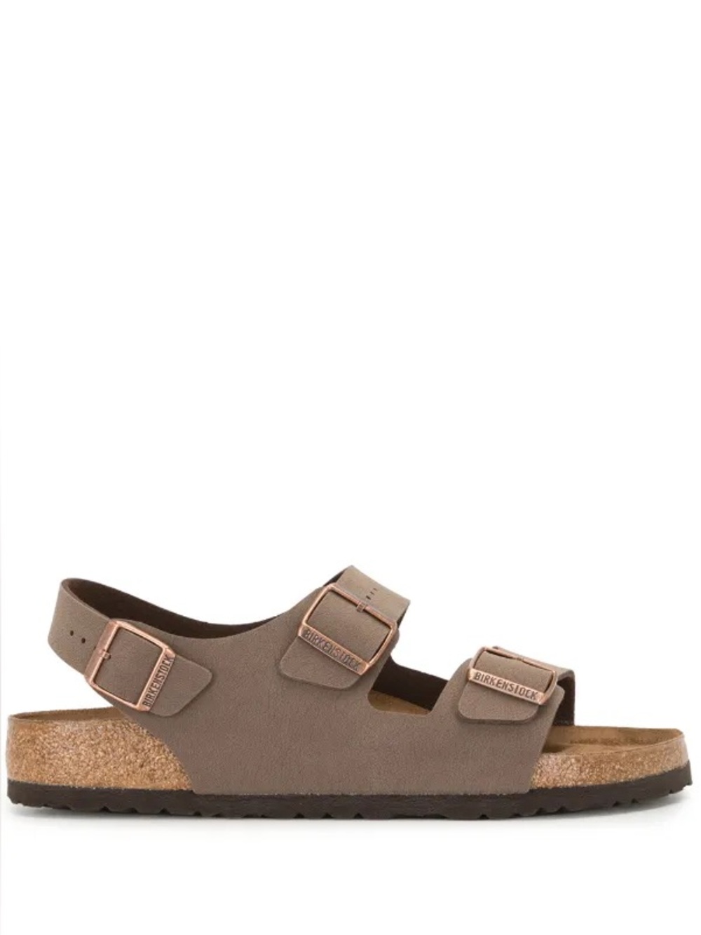Birkenstock Milano buckled sandals in brown size 42, US 12